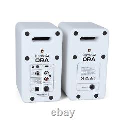 Kanto Audio Ora Speakers White Bluetooth Powered Active Desktop Compact
