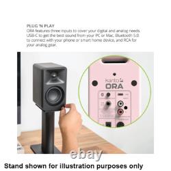 Kanto Audio Ora Speakers White Bluetooth Powered Active Desktop Compact