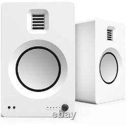 Kanto Audio TUK Speakers Active Bluetooth Pair Matte White Powered Bookshelf