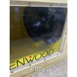 Kenwood Stereo Car Audio Subwoofer Speakers Beige Wired Wooden Box Dual Woofer