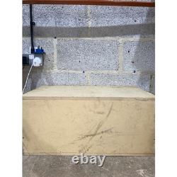 Kenwood Stereo Car Audio Subwoofer Speakers Beige Wired Wooden Box Dual Woofer