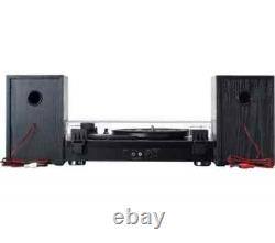 Lenco LS-101BK Turntable Speakers Vinyl Record Player Sound System