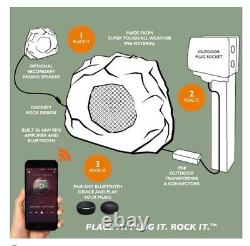 Lithe Audio Bluetooth Outdoor Garden Rock Speaker Pair 01620