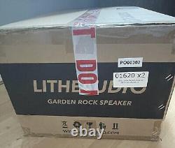 Lithe Audio Bluetooth Outdoor Garden Rock Speaker Pair 01620