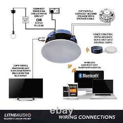 Lithe Audio IP44 Bathroom Bluetooth Ceiling Speakers, Master & Slave