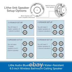 Lithe Audio IP44 Wireless Bluetooth Bathroom Ceiling Speaker Active Single 03210