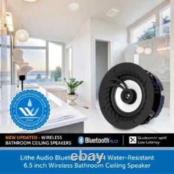 Lithe Audio IP44 Wireless Bluetooth Bathroom Ceiling Speaker Active Single 03210