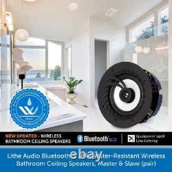 Lithe Audio IP44 Wireless Bluetooth Ceiling Speakers Active Pair 03211