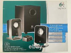 Logitech LS21 2.1 Stereo Speaker Sound System Music Audio Sub Bass Original Box