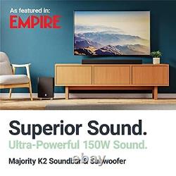 MAJORITY K2 Sound Bar with Subwoofer 150W Powerful Stereo 2.1 Channel Sound