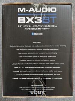 M-AUDIO BX3BT Pair 3.5-inch Studio Monitors & PC Speakers with Bluetooth NEW