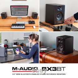 M-AUDIO BX3BT Pair 3.5-inch Studio Monitors and PC Speakers with Bluetooth fo