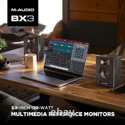M-AUDIO BX3 3.5-inch Studio Monitor Speakers Pair for PC Music Production Gaming