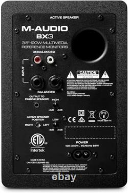 M-AUDIO BX3 Pair 3.5 Studio Monitors, HD PC Speakers for Recording and