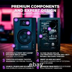 M-Audio BX4 4.5 Studio Monitors, HD PC Speakers for Recording and Multimedia