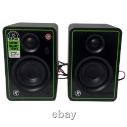 Mackie CR3-X Audio Studio Monitor Speakers Pair TRS RCA AUX Tested Green Trim UK