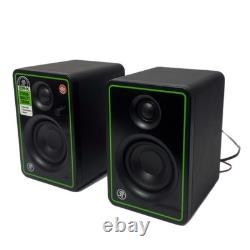 Mackie CR3-X Audio Studio Monitor Speakers Pair TRS RCA AUX Tested Green Trim UK