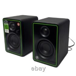 Mackie CR3-X Audio Studio Monitor Speakers Pair TRS RCA AUX Tested Green Trim UK