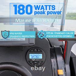 Marine Audio Bluetooth Stereo Waterproof Boat Radio with Speakers and Antenna