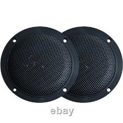 Marine Bluetooth Stereo Receiver and Waterproof Boat Speakers 2Pair and Antenna