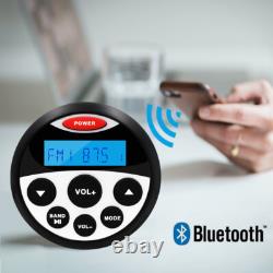 Marine Radio Bluetooth Audio System Receiver and 3 140W Boat Speakers