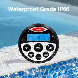 Marine Radio Bluetooth Audio System Receiver and 3 140W Boat Speakers