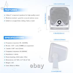 Marine Radio Marine Audio Receiver +4 Inch Waterproof Speaker + FM/AM Antenna