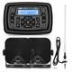 Marine Stereo Audio Bluetooth Radio Receiver With Waterproof Speakers And Antenna