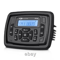 Marine Stereo Audio Bluetooth Radio Receiver with Waterproof Speakers and Antenna