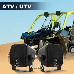 Marine Stereo Audio Bluetooth Radio Receiver with Waterproof Speakers and Antenna