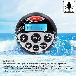 Marine Stereo Waterproof Bluetooth Receiver Radio + 4 Inch Speakers + Antenna