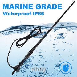 Marine Stereo Waterproof Bluetooth Receiver Radio + 4 Inch Speakers + Antenna