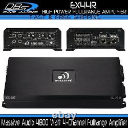 Massive Audio EX4R 4-Channel Car Stereo Amplifier 4800W Fullrange Speaker Amp