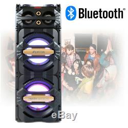 Mega Sound Bluetooth Party Speaker with USB and Lights Home Hi-Fi Stereo System