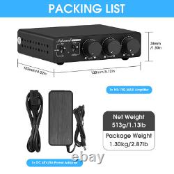 Mini 300W Digital Amplifier with PHONO IN TPA3255 Stereo Audio Amp with48V Adapter