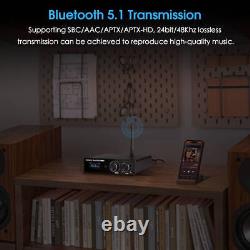 Mini Bluetooth 5.1 Digital Amplifier Stereo Receiver for Speakers FM Radio 100W