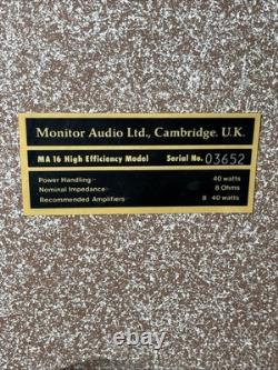 Monitor Audio MA 16 Speakers Used, Fully Tested, Good Working Order Check Photos