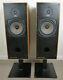 Monitor Audio R352 Stereo Hifi Speakers In Walnut With Spiked Stands