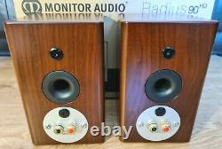 Monitor Audio Radius 90HD Stereo HiFi Bookshelf / Surround Speakers Walnut