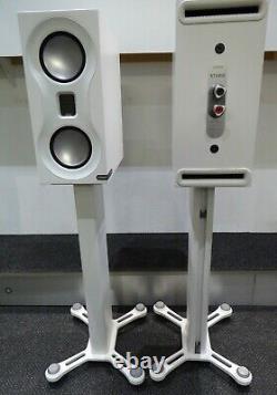 Monitor Audio Studio Loudspeakers White + Monitor Stands