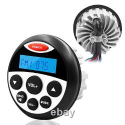 Motorcycle Bluetooth Headset Marine Audio Kit Stereo Receiver with 120W Speakers