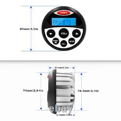 Motorcycle Bluetooth Headset Marine Audio Kit Stereo Receiver with 120W Speakers
