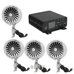 Motorcycle Stereo Speakers 1000W 4 Channels Audio Amplifier Stereo Speakers Set