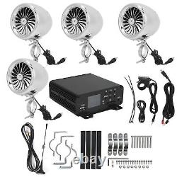 Motorcycle Stereo Speakers 1000W 4 Channels Audio Amplifier Stereo Speakers Set