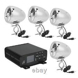 Motorcycle Stereo Speakers 1000W 4 Channels Audio Amplifier Stereo Speakers Set