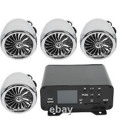 Motorcycle Stereo Speakers 1000W 4 Channels Audio Amplifier Stereo Speakers Set