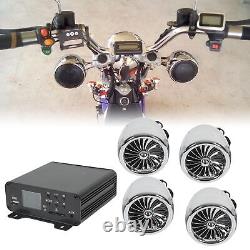 Motorcycle Stereo Speakers 1000W 4 Channels Audio Amplifier Stereo Speakers Set