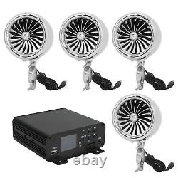 Motorcycle Stereo Speakers 1000W 4 Channels Audio Amplifier Stereo Speakers Set