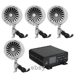 Motorcycle Stereo Speakers 1000W 4 Channels Audio Amplifier Stereo Speakers Set