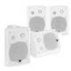 Multi Room In Wall Speaker System, Active With Bluetooth Audio, 4x Ds50a White